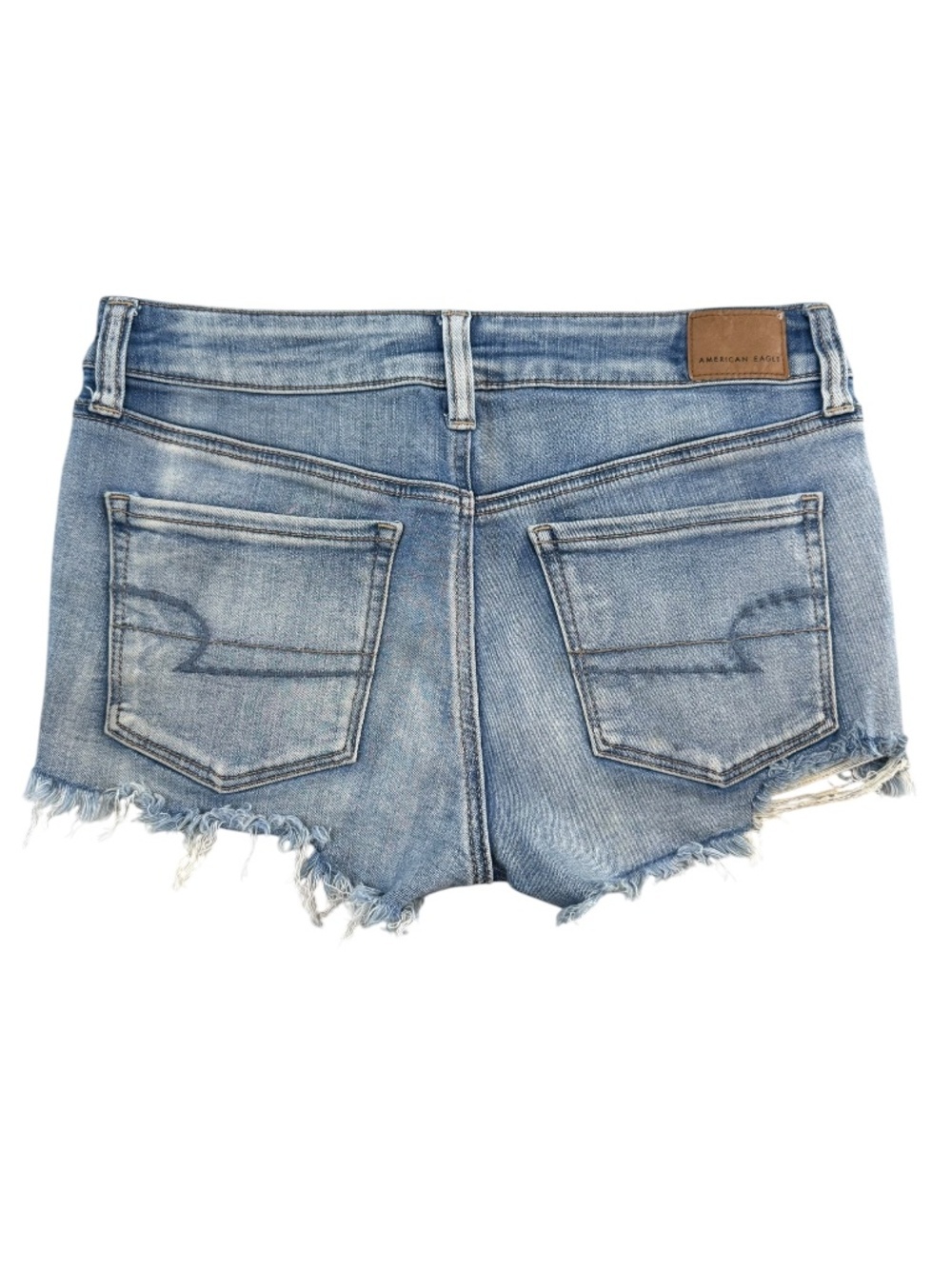 American Eagle Lace Pockets Shortie Denim Short Size 6 - Picture 9 of 12